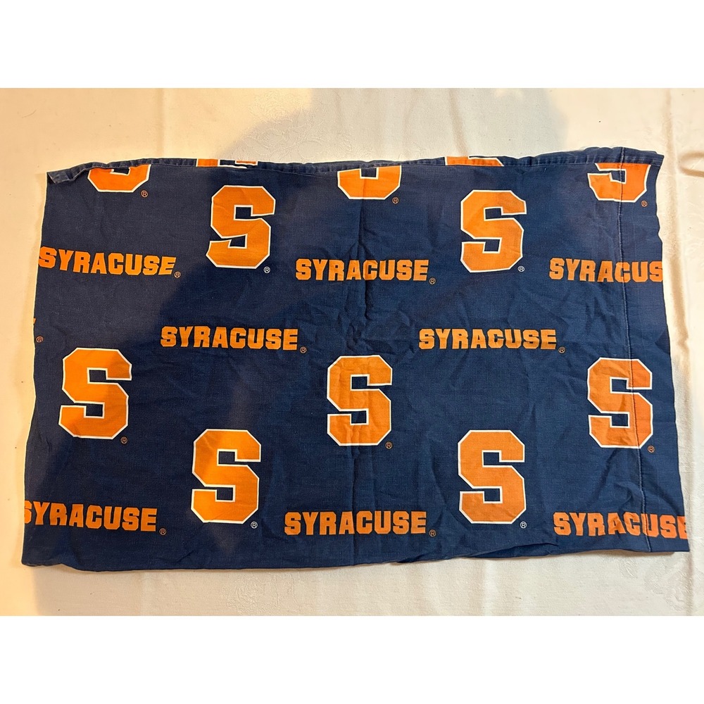 Syracuse University Pillowcase Navy Blue Orange S Logo Dorm‎ Room Decor